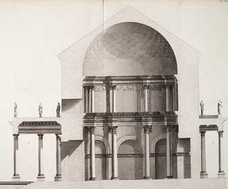 Geometrical Section of Temple