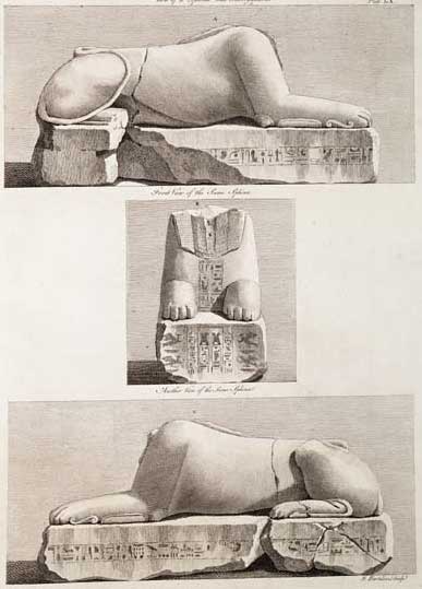 Sphinx with Hieroglyphics