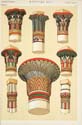 Capitals of Columns, showing the varied applications of the Lotus and Papyrus