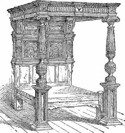 Oak Elizabethan Bedstead